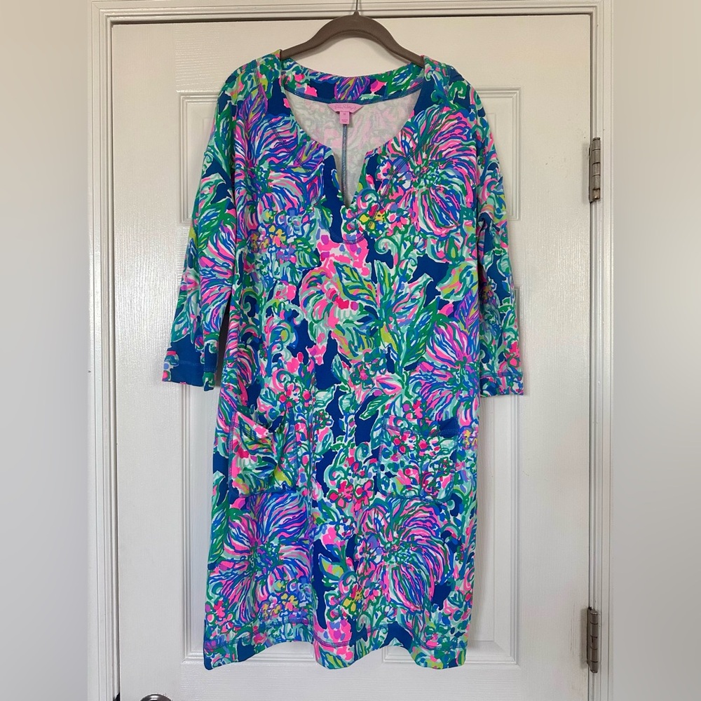 Lilly Pulitzer Joyce Dress in Indigo Exotic Escapade
